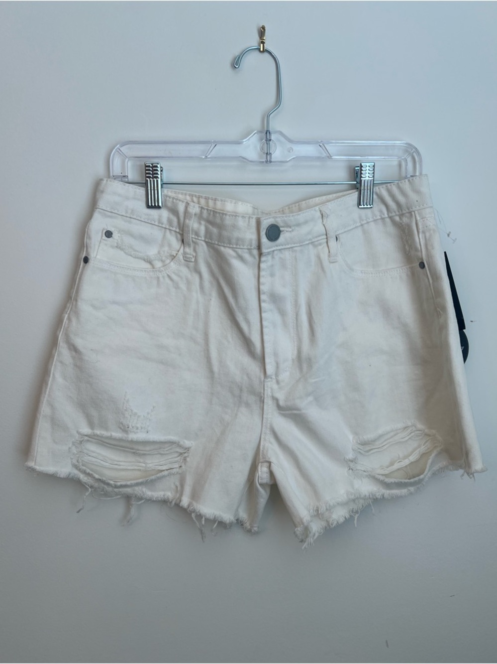 White Jean Shorts